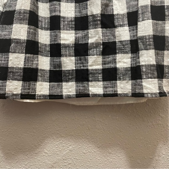 Anthropologie Corey Lynn Calter Gingham Plaid Off the Shoulder Mini Dress - Picture 9 of 12